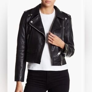 Liz Leather Crop Moto Jacket
Walter Baker size S